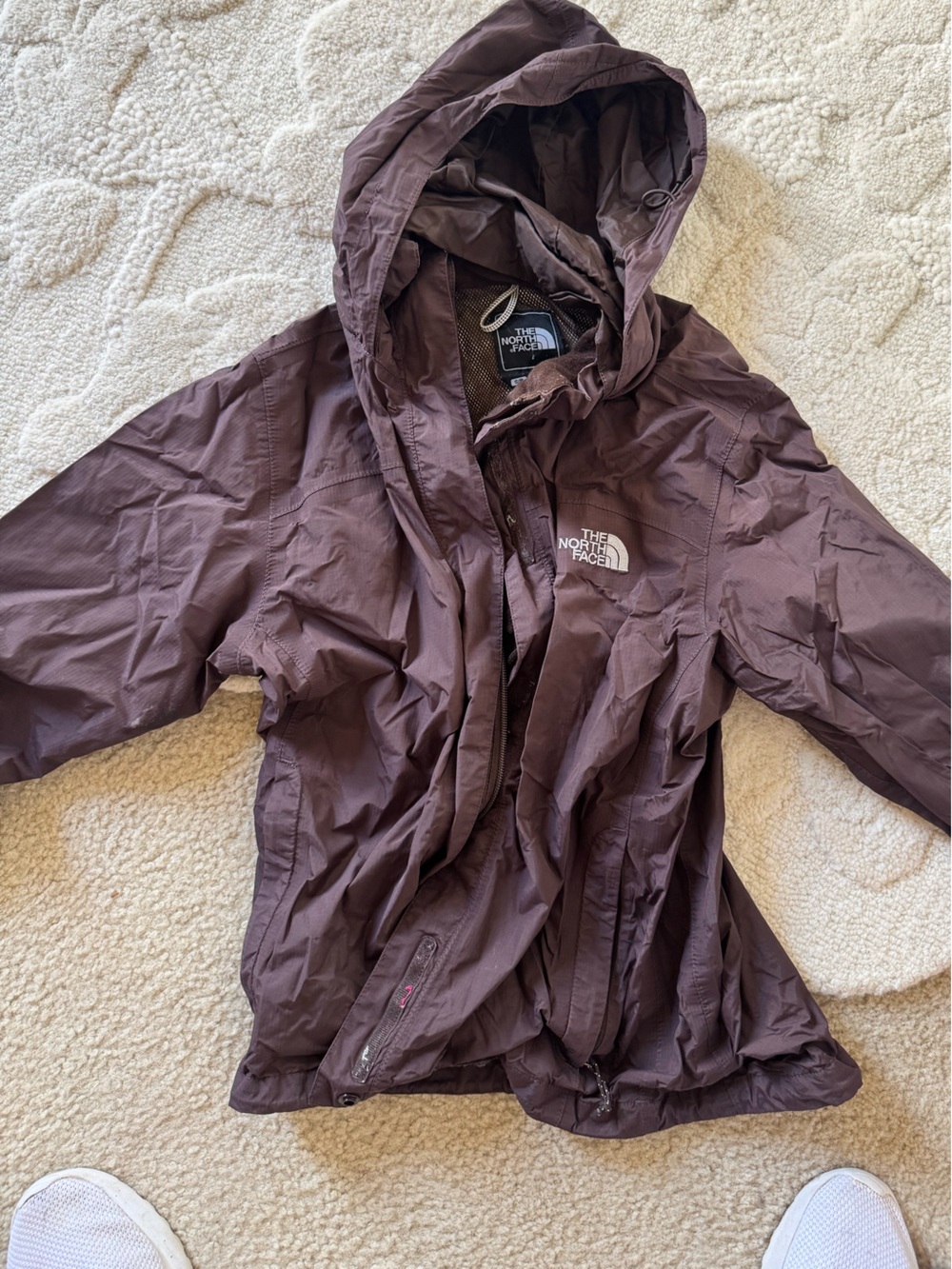 The North Face Hooded Rain Jacket - Plum - small